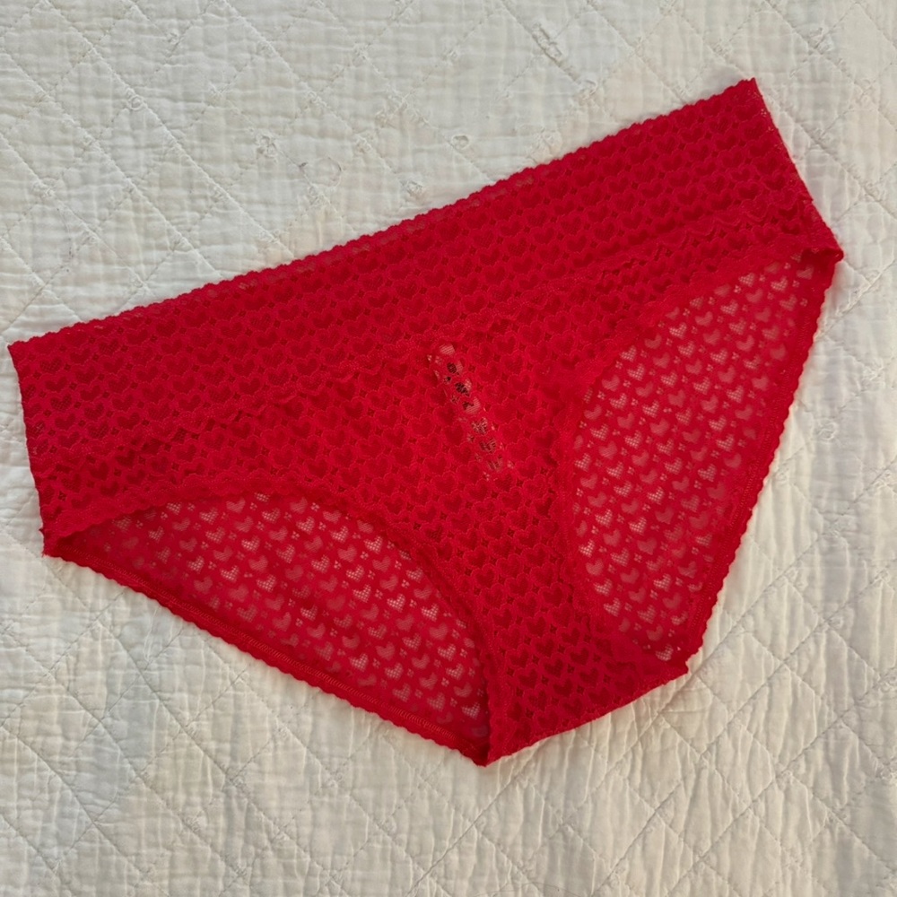 PINK VS Red Lace Panties NWOT